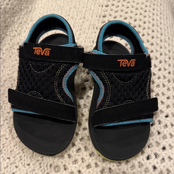 Teva Other - Teva Psyclone XLT Kids Black and Aqua Sandals 9 USA